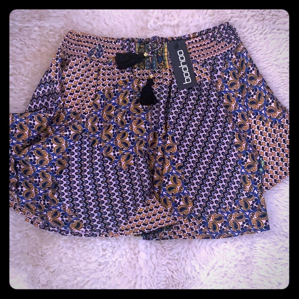 Printed Tassel Shorts